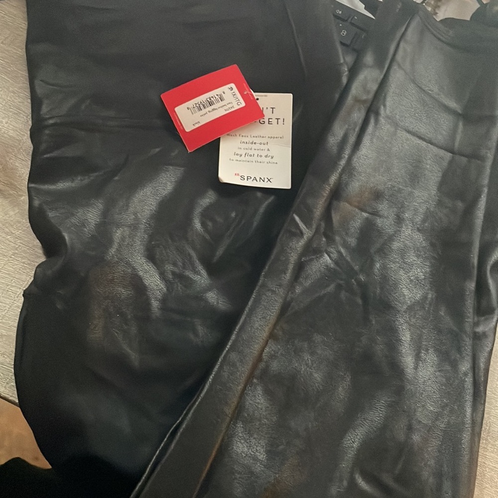 Brand new Spanx faux leather leggings